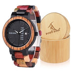 BOBO BIRD Bamboo Wooden Watches Women bayan kol saati Show Date Wristwatch Quartz Ladies in wood Box relojes para hombre