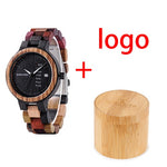 BOBO BIRD Bamboo Wooden Watches Women bayan kol saati Show Date Wristwatch Quartz Ladies in wood Box relojes para hombre