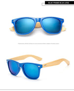 GY Vintage Bamboo Sunglasses Men Retro Handmade Bamboo Wood Goggles Male Mirror Uv400 Protection Square Wooden sunglasses women