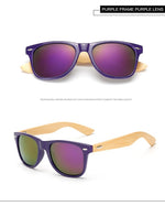 GY Vintage Bamboo Sunglasses Men Retro Handmade Bamboo Wood Goggles Male Mirror Uv400 Protection Square Wooden sunglasses women
