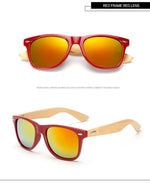 GY Vintage Bamboo Sunglasses Men Retro Handmade Bamboo Wood Goggles Male Mirror Uv400 Protection Square Wooden sunglasses women