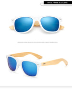 GY Vintage Bamboo Sunglasses Men Retro Handmade Bamboo Wood Goggles Male Mirror Uv400 Protection Square Wooden sunglasses women