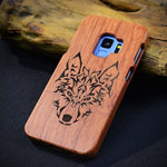 LYBALL Real Wood Phone Case for Samsung Galaxy S10+ 100% Natural Bamboo Hard Cover for S8 S9 S10 Plus S10 Lite S7 Edge Note9 8 5