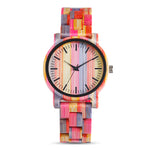 QW Sports Montre Dama Madera Relojes De Mujer Bamboo Lady Women Custom Wooden Wrist Watch for Men and Women