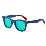 New fashion Retro Wood Women sunglasses men high grade Brand Design Peacock blue Polarized sunglasses Beach Bamboo eyeglasses