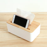 RSCHEF Home Kitchen Wooden Plastic Tissue Box Solid Wood Napkin Holder Case Simple Stylish Bamboo cover Hotel storage box