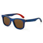 New fashion Retro Wood Women sunglasses men high grade Brand Design Peacock blue Polarized sunglasses Beach Bamboo eyeglasses