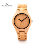 BOBO BIRD Wooden Watch Men relogio masculino Timepieces Japan Movt 2035 Quartz Watches Special for Drop Shipping