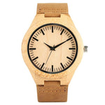 2020 Top Gift Black/Coffee/Green Dial Natural Bamboo Wood Watch Men Women Genuine Leather Wooden Clock Male hour Reloj de madera