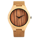 2020 Top Gift Black/Coffee/Green Dial Natural Bamboo Wood Watch Men Women Genuine Leather Wooden Clock Male hour Reloj de madera