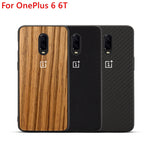 Luxury Silicone Carbon Fiber Nylon Wood Bamboo Grain Back Cover Case For Oneplus  6 6T 7 7T Pro tect Shell Shockproof Back Cover