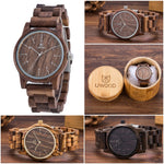 2019 Uwood Wooden Watches Wood Men`s Wristwatches Wooden Band Japan Move' 2035 Quartz Fashion Wood Watch Men relogio masculino