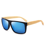 YOOSKE Bamboo Sunglasses Men Women Vintage Driving Sun Glasses Wooden Leg Eyeglasses Retro Brand Design Sunglass Male Female
