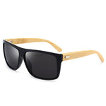 YOOSKE Bamboo Sunglasses Men Women Vintage Driving Sun Glasses Wooden Leg Eyeglasses Retro Brand Design Sunglass Male Female